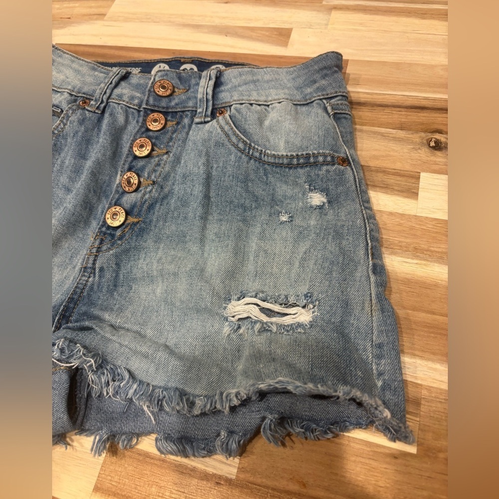 Edge Blue Distressed Jean Shorts - Picture 2 of 5